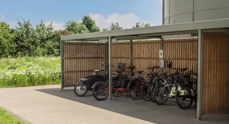 bicycle rack at Bekina