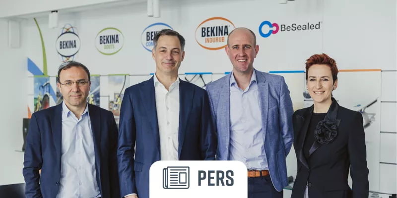 Prime Minister Alexander Decroo and Thomas Vanderbeke (CEO of Bekina)